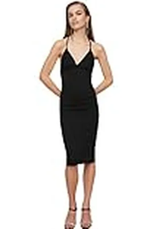 Trendyol Dames Black Back Detaililed Cocktail Dress, 38