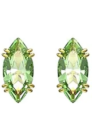 Swarovski Gema Oorknopjes, Kite-Slijpvorm, Groen, Goudkleurige Toplaag