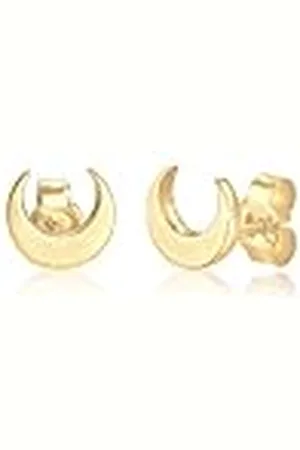 Elli Oorbellen Dames Oorsteker Halvemaan Luna Basis Mat in 925 Sterling Zilver