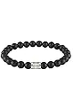 HUGO BOSS Jewelry armband voor heren collectie BEADS FOR HIM verkrijgbaar in twee maten, Medium, Onyx, Geen edelsteen