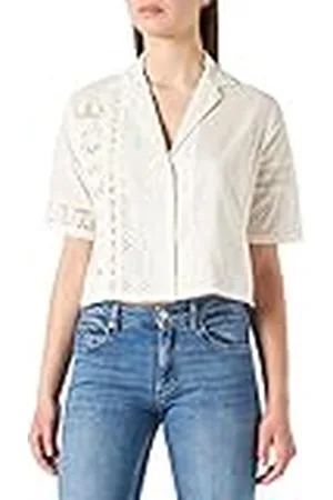 Desigual Womens CAM_Puerto RICO Shirt, White, S