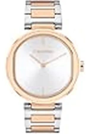Calvin Klein Analoog kwartshorloge met tweekleurige roestvrijstalen armband voor dames - 25200251
