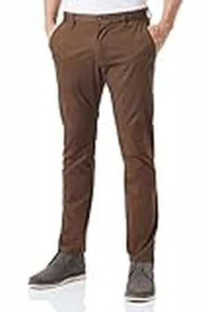 QS by s.Oliver Heren Chino Broek, Slim Fit, Brown, 29/32