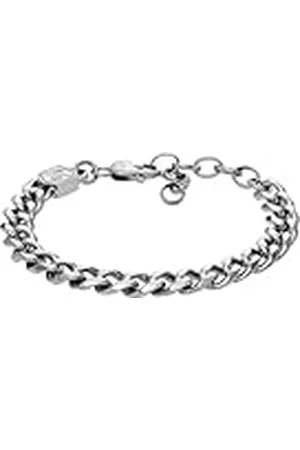 Fossil Herenarmband sieraden, roestvrij staal, L: 215mm, B: 8.7mm