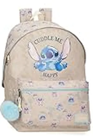 Disney Joumma Stitch, Cuddle Me Gelukkige schoolrugzak, aanpasbaar aan trolley, , 31 x 44 x 15 cm, polyester, , Eén maat, Schoolrugzak, aanpasbaar aan trolley