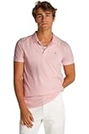 Tommy Hilfiger Heren TJM SLIM PLACKET POLO EXT S/S Polo, Roze, S, , S