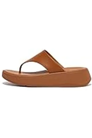 FitFlop F-Mode lederen platte teenslippers voor dames, , 36 EU
