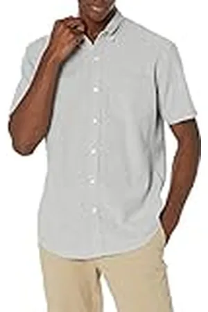 Amazon Regular-fit korte mouw Pocket Oxford Shirt Knop,