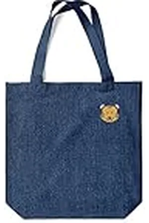Green Fish Denim-draagtas, bedrukt, boodschappentas, machinewasbaar, opvouwbaar, handtas van jeans met handgrepen, 38 x 42 cm, , Eén maat, modern
