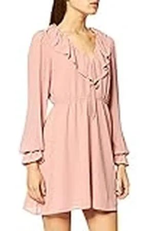 NA-KD Dames Frill V-hals mini-jurk casual jurk, , 40