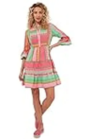 Joe Browns Jacquard, boho, uitlopende mouwen, smokstijl, mini-jurk, Meerkleurig, 38