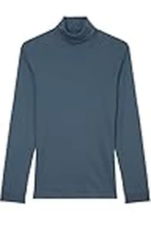 Marc O’ Polo Marc OPolo herenshirt met lange mouwen van biologisch katoen met rolkraag, , XXL