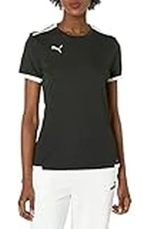 PUMA Dames Teamliga Jersey Shirt, Zwart Wit, Medium