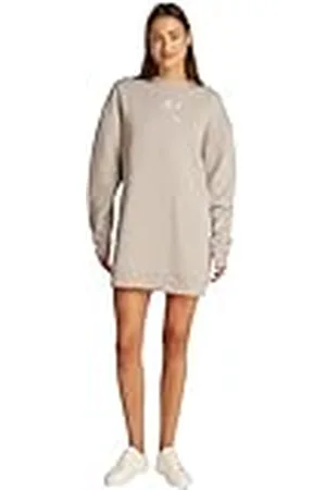 Calvin Klein Jeans Dames geborduurde MONOLOGO Crew Jurk J20J224834 Sweatshirt Jurk, Grijs (Atmosphere), XS, , XS