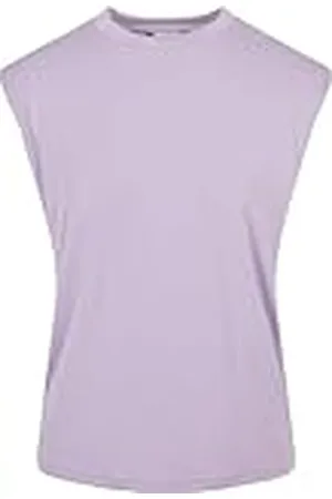 Urban classics Dames Ladies Modal Padded Shoulder Tank T-Shirt, Paars, XL