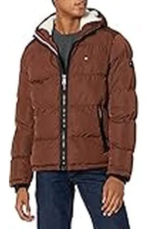 Tommy Hilfiger Klassieke donsjack met capuchon voor heren (standaard en groot en lang) alternatieve buitenkledingjas, , M