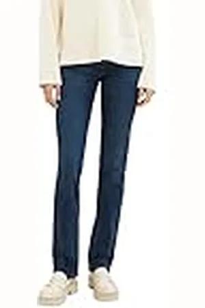 TOM TAILOR Alexa Straight Jeans voor dames, 10125 - Willekeurig gebleekt blauw denim, 30W / 32L