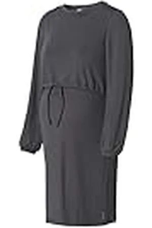 ESPRIT Damesjurk Nursing Jurk met lange mouwen, Charcoal Grey-019, XS