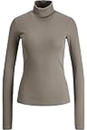 JACK & JONES Jxfan Ls Rib Tee Noos Damesshirt met lange mouwen, , XS