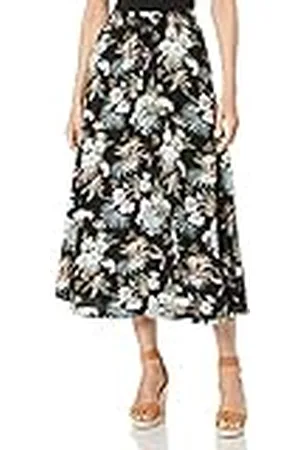 Urban classics Damesrok Viscose Midi Skirt, lange rok van viscose voor vrouwen, verkrijgbaar in vele kleuren, maten XS - 5XL, , M
