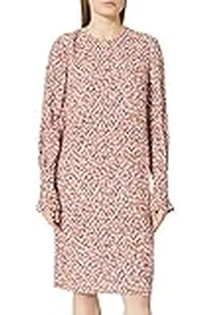 HUGO BOSS Dames C Delaca jurk met lange mouwen en eigentijdse print, , 36