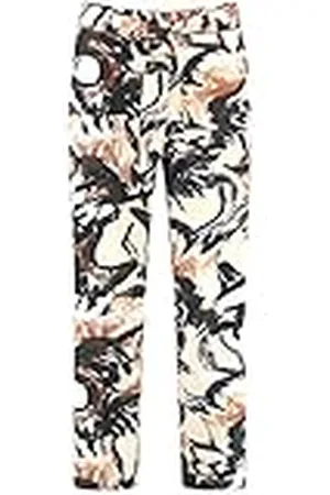 Gerry Weber Dames 120022-31215 broek, ecru/wit/zwart print, 46, , 46