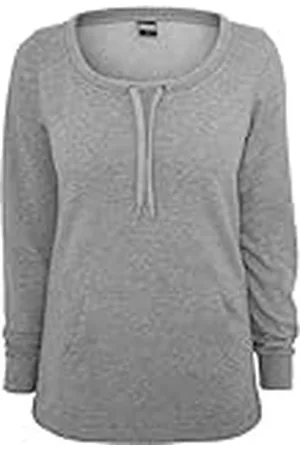 Urban classics Dames Dames Dames Wideneck Pocket Crew Pullover, grijs (Grey 00111), XS