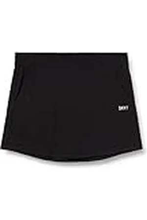 DKNY Dames metallic logo mini rok met zakken, , L, , L