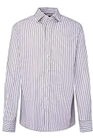 Hackett BORDEUX POPLIN Stripe Shirt, WHT/Bordeaux, XL