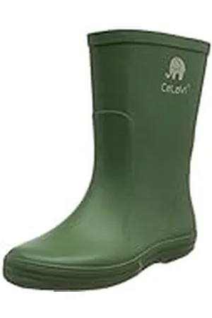 CeLaVi Unisex Basic Wellies - Solid rubberlaarzen, Elm Green, 27 EU, Elm Green, 27 EU