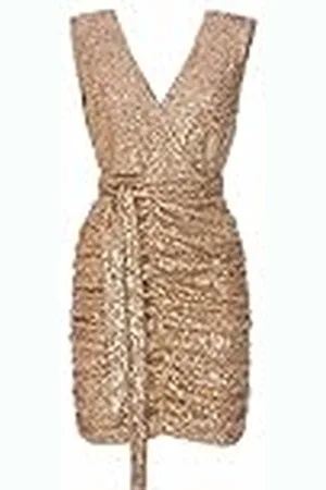 Swing Sparkle mini-jurk voor dames, elegante jurk, feestelijke jurk, partyjurk, avondjurk, bruiloftsjurk, jurk met pailletten, korte jurk, glitterjurk, mouwloos, , S