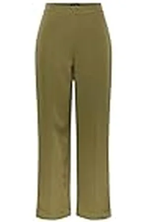 Pieces® Dames PCBOSSY HW Wide Pants NOOS stoffen broek, Deep Lichen Green, M
