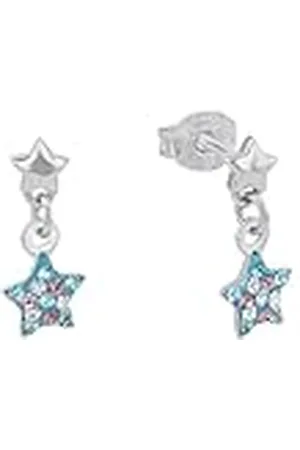 Prinzessin Lillifee Oorbellen 925 sterling zilver meisjes kinderoorbellen, met preciosa, 1,4 cm, , ster, geleverd in sieradengeschenkdoos, 2013176