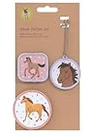 LÄSSIG LÄSSIG Set van 3 hangers en patches, met drukknop, school-patches, , Eén maat, Set hangers en patches