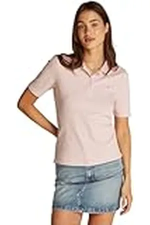 Tommy Hilfiger Dames 1985 REG Pique Polo SS WW0WW43224 S/S Polo, roze, XXL, , XXL