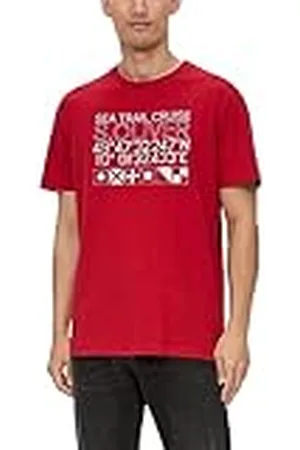QS by s.Oliver Heren T-shirt korte mouw RED S, , S