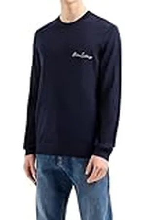 Armani Exchange Heren Essential, Crewneck, Logo Lettering, pullover sweater, , XXL