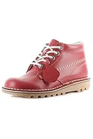 Kickers Klassieke Kick Hi enkellaarsjes voor dames, Rood, 41 EU