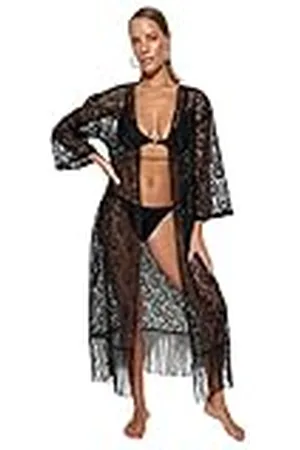 Trendyol Zwarte Kimono & Caftan Normaal, 51 voor dames, , 51, , 51, , 51