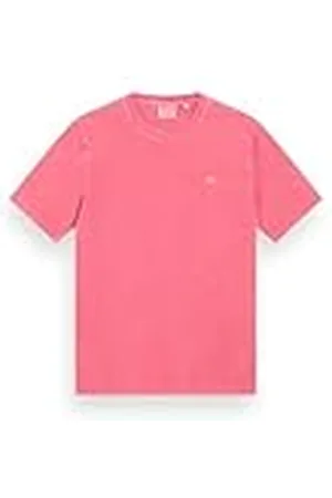 Scotch&Soda Garment Dye Logo Crew T-shirt voor heren, Tropical Pink, S