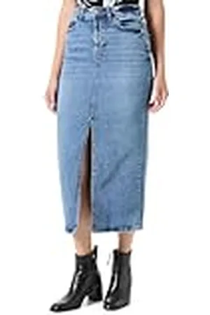 VILA VIJAF HW MIDI, denim rokje, NOOS, , 42
