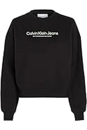 Calvin Klein Jeans Verlichte grafische sweatshirts met ronde hals voor dames, ., XXS
