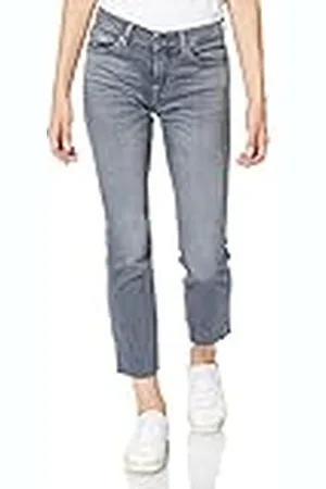 7 for all Mankind Enkellaars voor dames, slim illusie met Raw Cut Jeans, , 26W x 30L