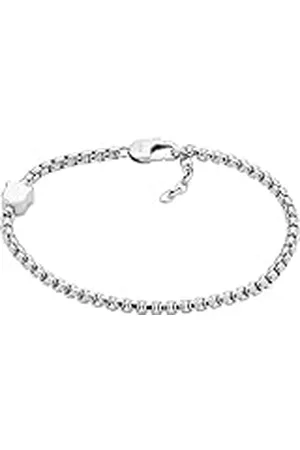 Fossil Armband Voor Mannen Heritage, Zilverkleurig Roestvrij Staal, L: 215mm X B: 7.8mm X H: 8.9mm, JF04346040