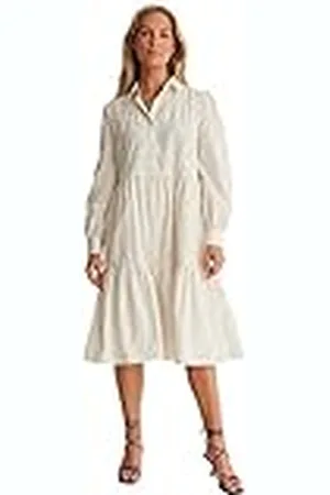 NA-KD Midi-jurk met knopen voor dames, casual, , 38