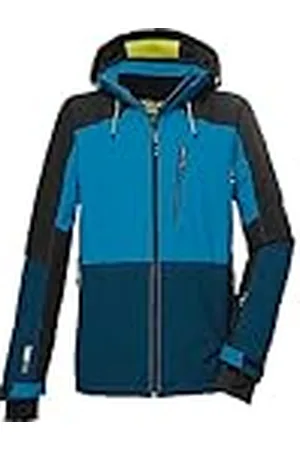 Killtec Heren Ski-jack/functioneel jack met afritsbare capuchon en sneeuwvanger KSW 72 MN SKI JCKT, sky-blue, S, 39736-000