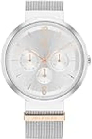 Tommy Hilfiger Analoog multifunctioneel kwartshorloge voor dames met zilveren roestvrijstalen mesh armband - 1782537, , Standard-Größe, Armband