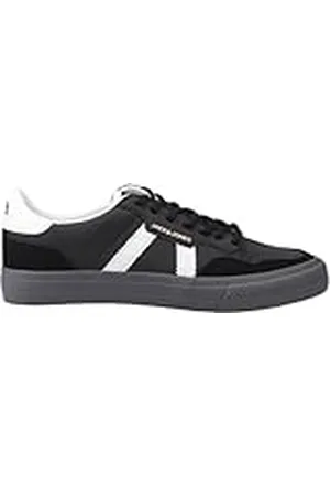 JACK & JONES Jack&Jones JFWMORDEN PU Nubuck Special Sneakers voor heren, antraciet/Detail: Bright White, 40 EU, , 40 EU