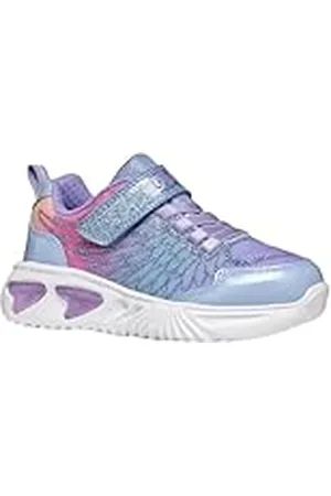 Geox J Assister meisje (peuter/kleine grote kind) sneakers, lucht/veelkleurig, 5, , 5 Big Kid