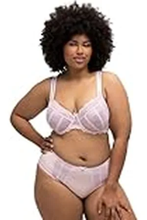 Ulla Popken Dames Wire-Bra, Lace, Shell Shape BH, , 85, , 85C